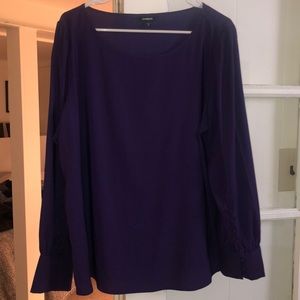 Express long sleeve purple blouse, size XL